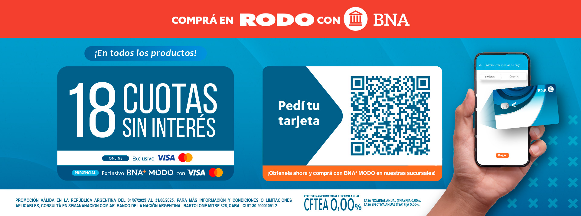 Promoción 18 cuotas sin interés con Banco Nación