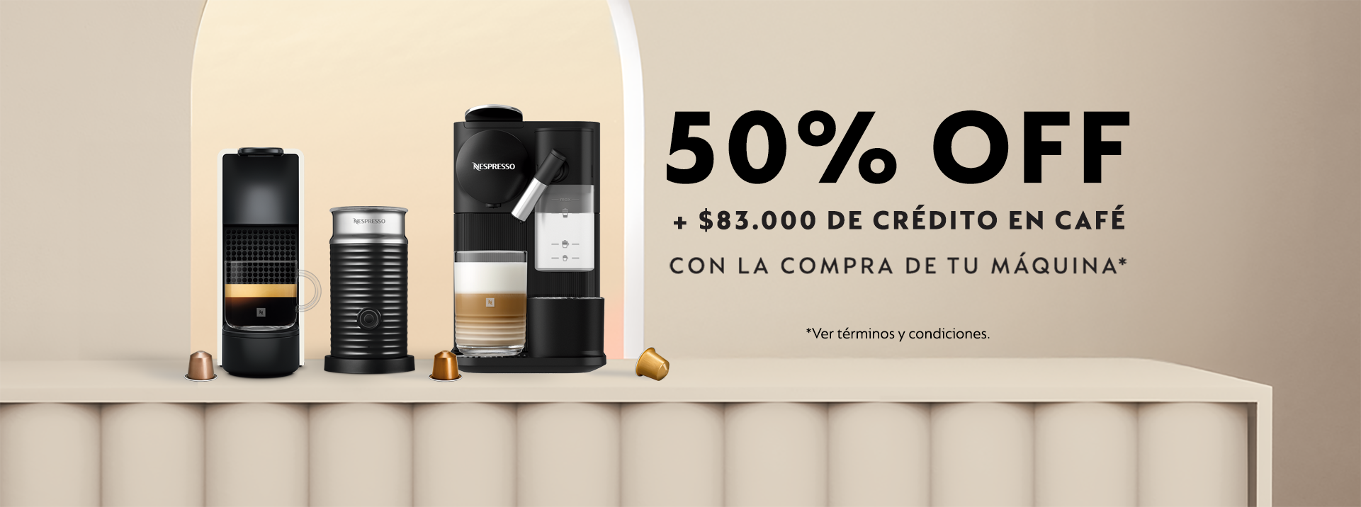 PROMOCIÓN NESPRESSO - 50% OFF EN TODOS LOS PRODUCTOS