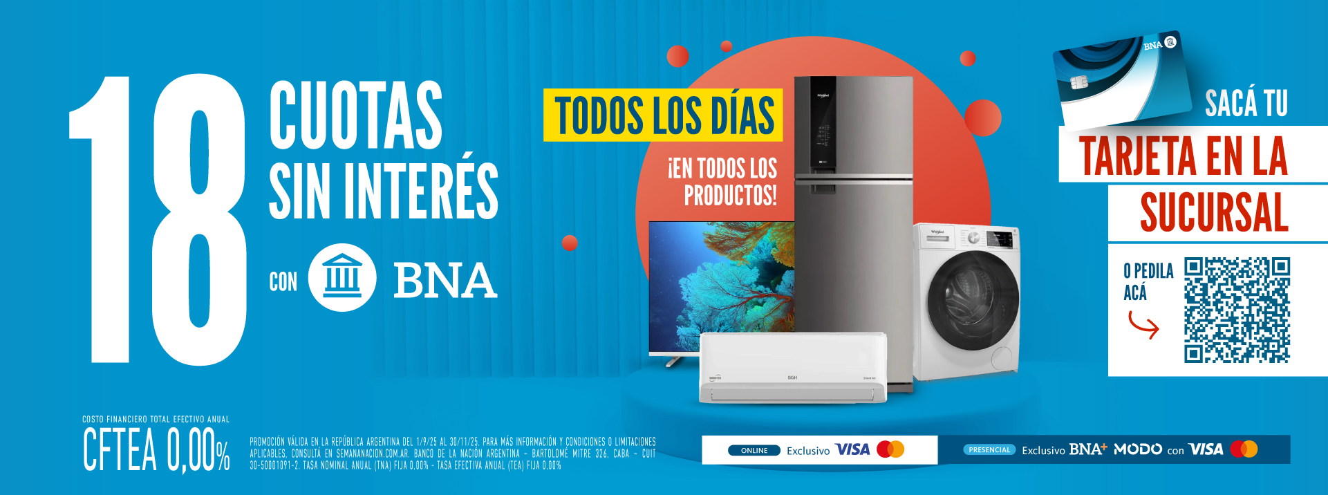 Promoción 18 cuotas sin interés banco nación