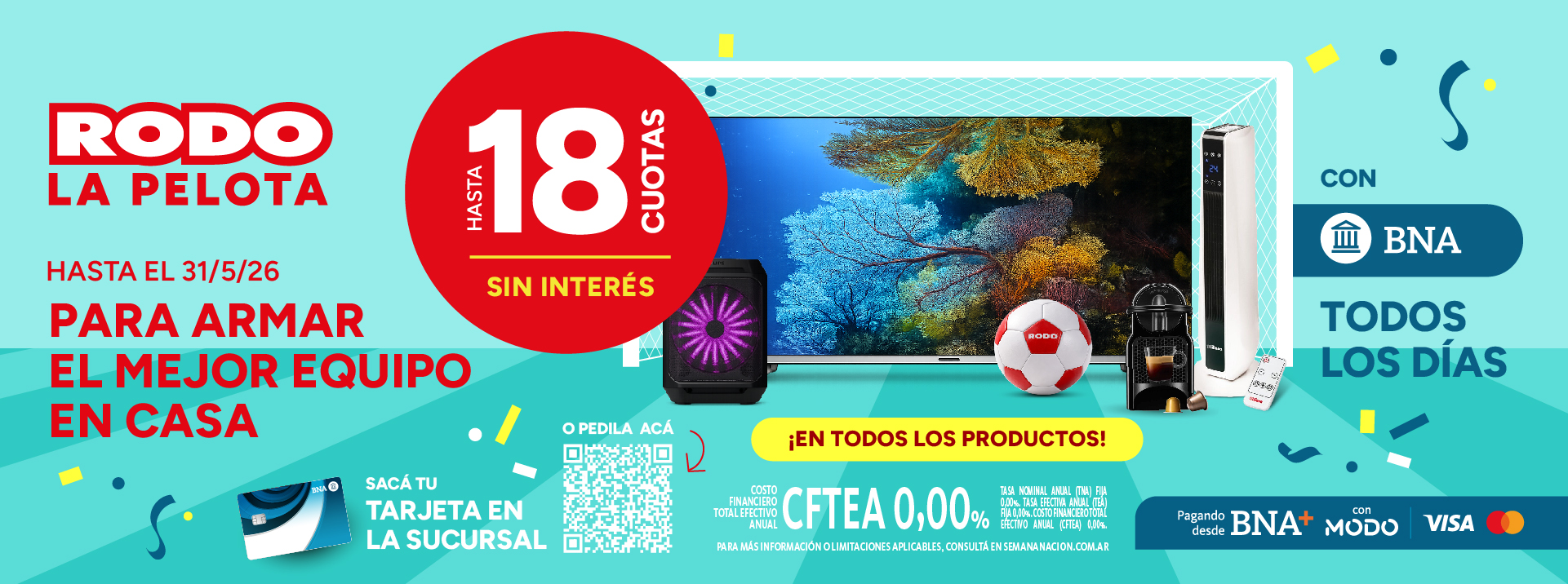 Continúan las 18 cuotas sin interés de BNA