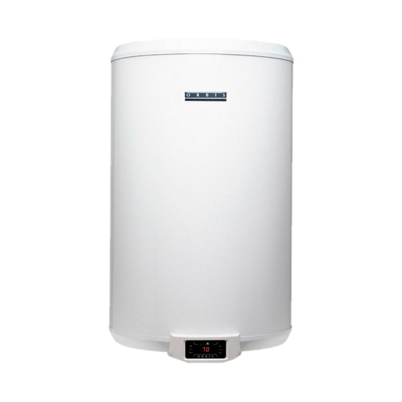 Termotanque Eléctrico Digital 80Lts Orbis 0080NO Colgar C/Inferior Blanco