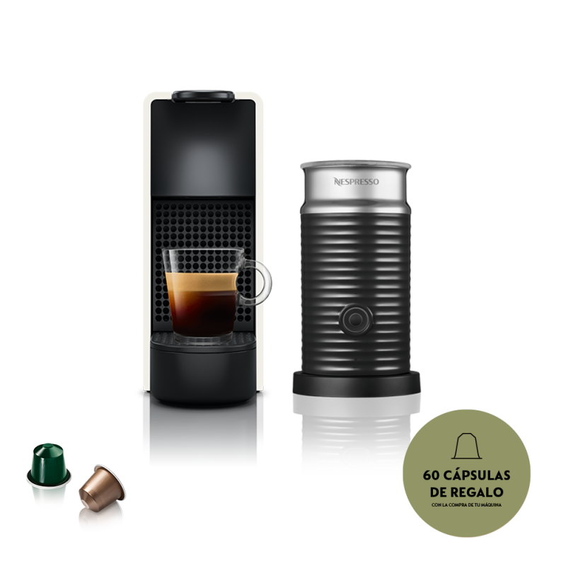 Cafetera Nespresso Essenza Mini White + Aeroccino A3KC30-AR-WHNE2