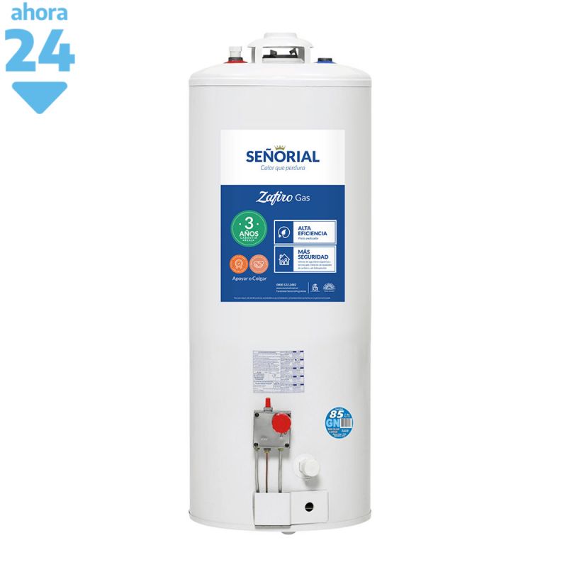 Termotanque Gas 85Lts Señorial TSZ-85 C/Superior Pie-Colgar