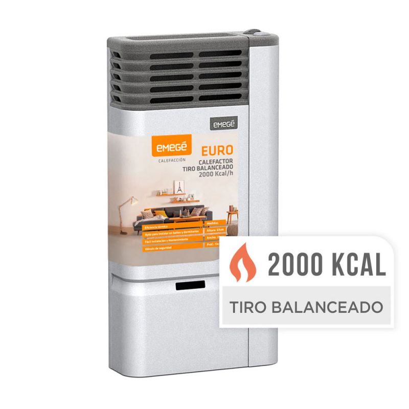Estufa a Gas Tiro Balanceado Emege Euro 2120TB 2000 Kcal/H