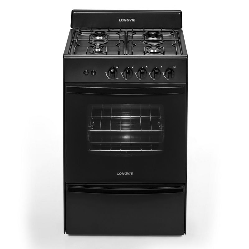 Cocina a Gas 56CM 4H Longvie 12331G Grafito