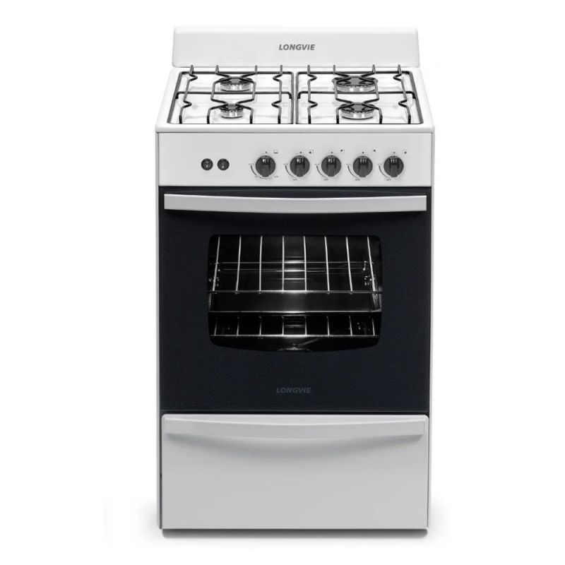 Cocina a Gas 4H 56cm Longvie 13331B Blanco