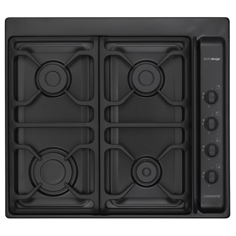 Anafe a Gas 60CM 4H Longvie A6600G/GF Grafito