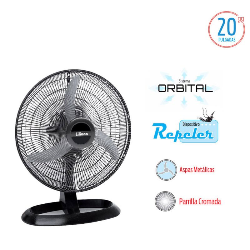 Turboventilador 20" Liliana VOTR20 Negro