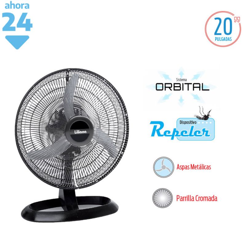 Turboventilador 20" Liliana VOTR20 Negro