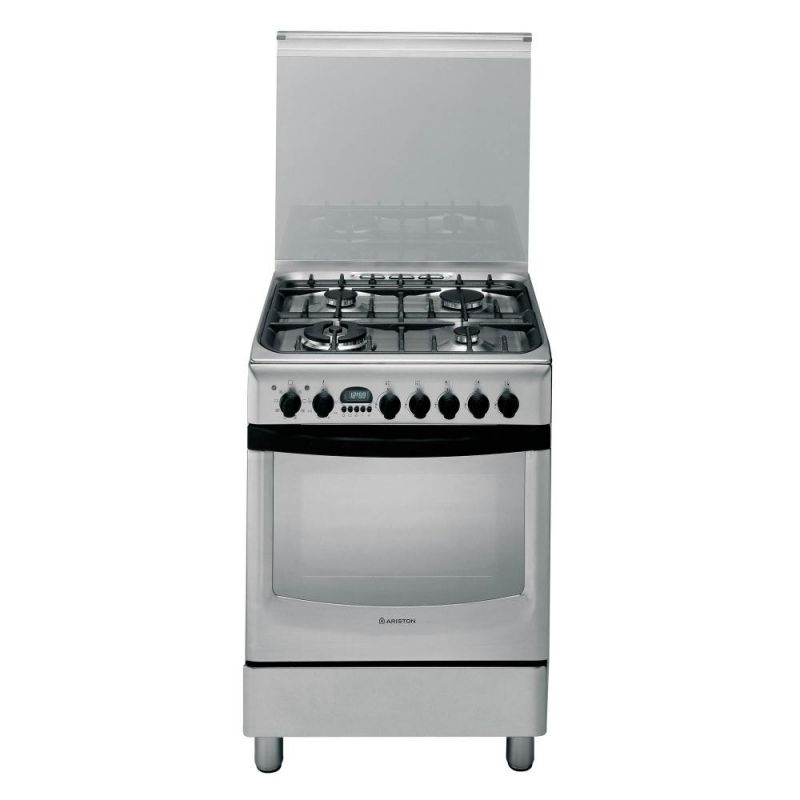 Cocina a Gas con Horno Eléctrico 60CM 4H Ariston CX660SP6(X)AG Inox