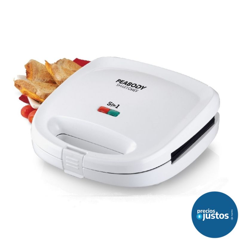 Sandwichera 5 en 1 Peabody PE-SW6141 Blanco