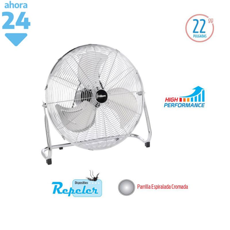 Turboventilador 22" Liliana  VTFM22 3 Vel Cromado