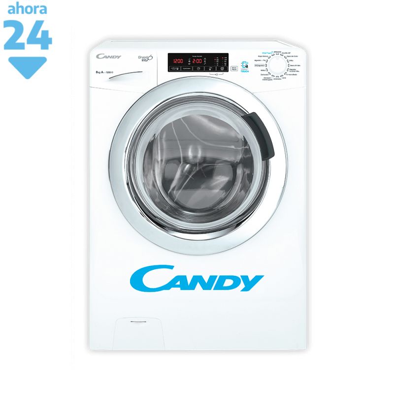 Candy Lavarropas GVS128 Smart Touch 8Kg 1200RPM Color Mix Blanco
