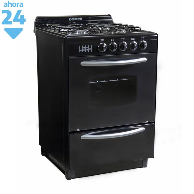 Cocina a Gas 56CM 4H Domec CNUPV Negra