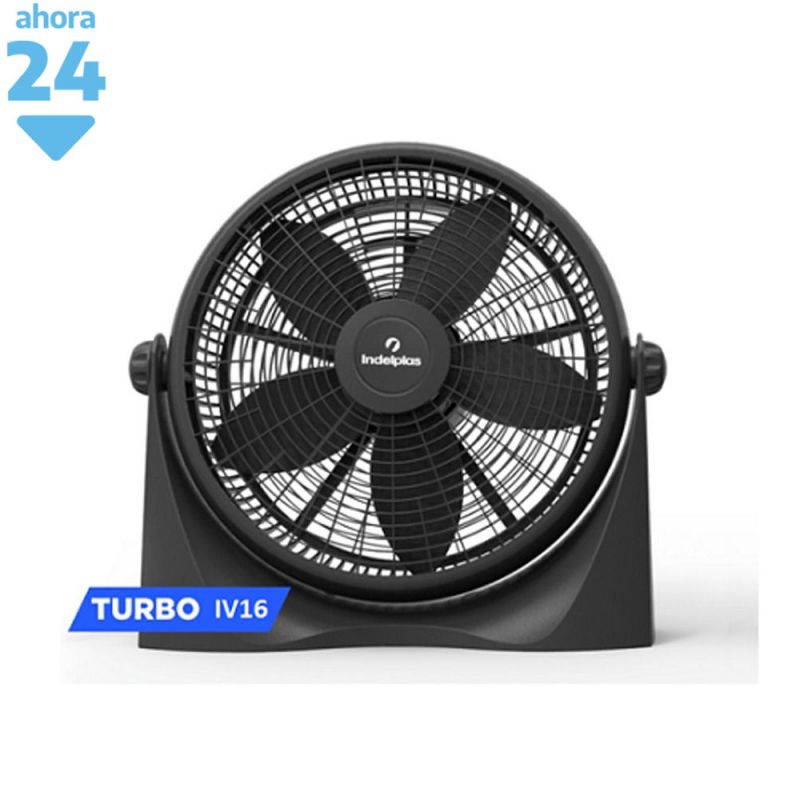 Ventilador Turbo 16" Indelplas IV16 3 en 1 Negro