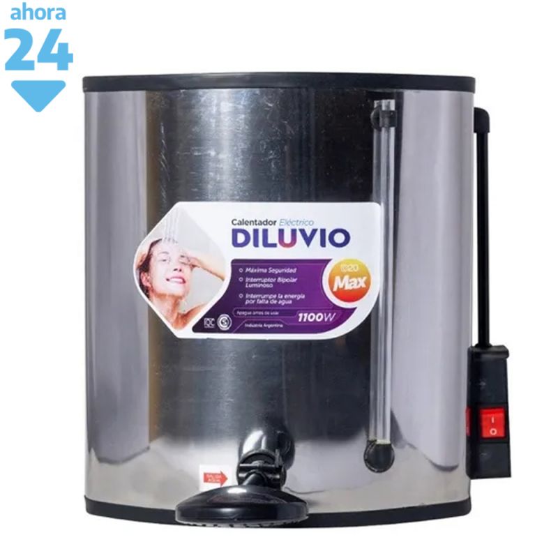 Calefón Eléctrico Indelplas Ducha Diluvio IDP-D20 20Lts Inox