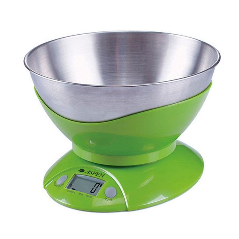 Balanza Digital de Cocina Aspen EK-3555 Verde con Inox