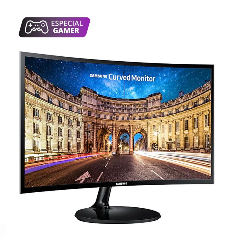 Monitor Curvo 23,5" Samsung LC24F390FHLX FHD Negro