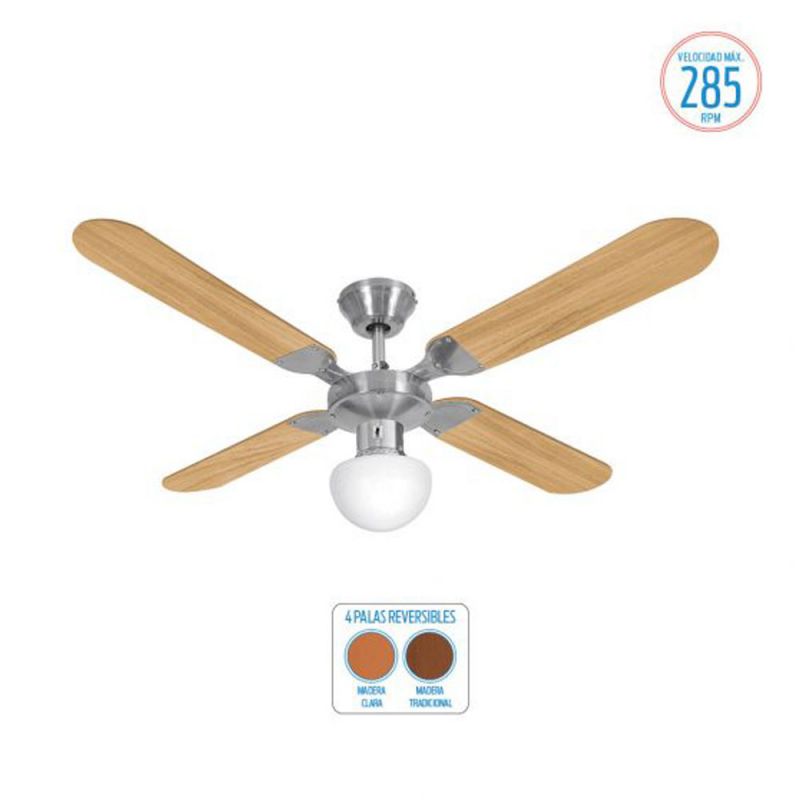 Ventilador de Techo Liliana VTHM210 paletas de madera reversibles