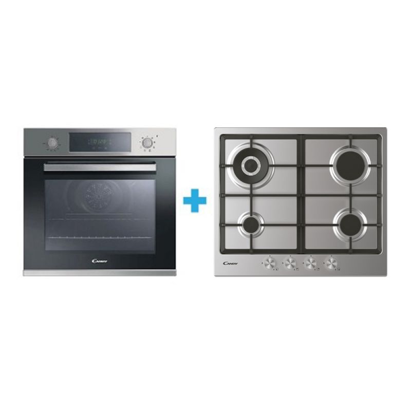 SmartPack Candy Horno Eléctrico 60cm FCP605X/E + Anafe a gas E-CHG6B Inox