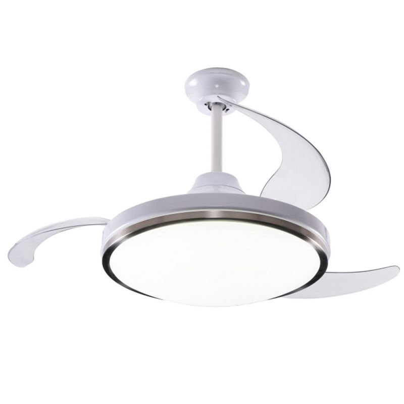 Ventilador Techo Retráctil Luz LED Peabody PE-VTR42B Blanco