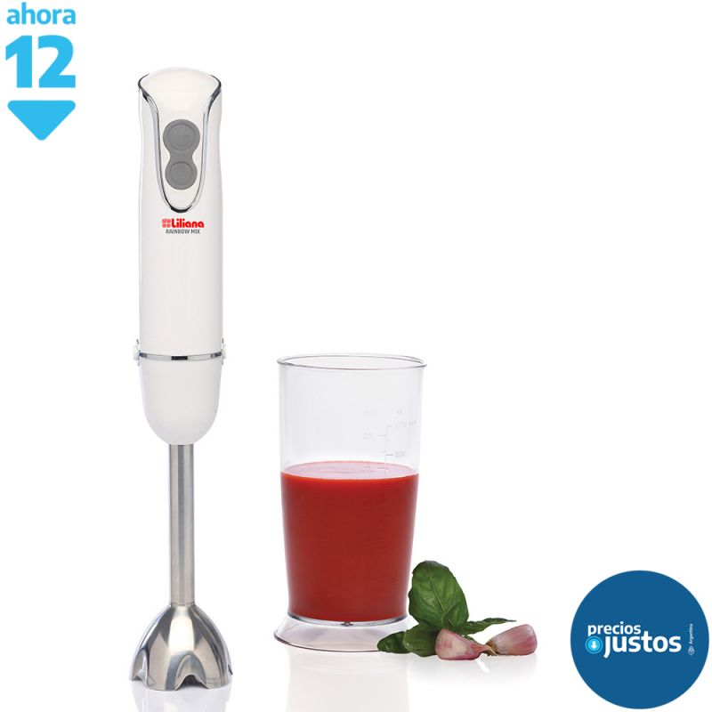 Licuadora de Mano Liliana Rainbow Mix AH101B 450w Blanco 