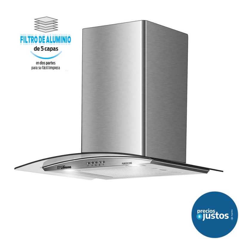 Campana 60CM Liliana PUREDESIGN KC994 C/Vidrio Inox