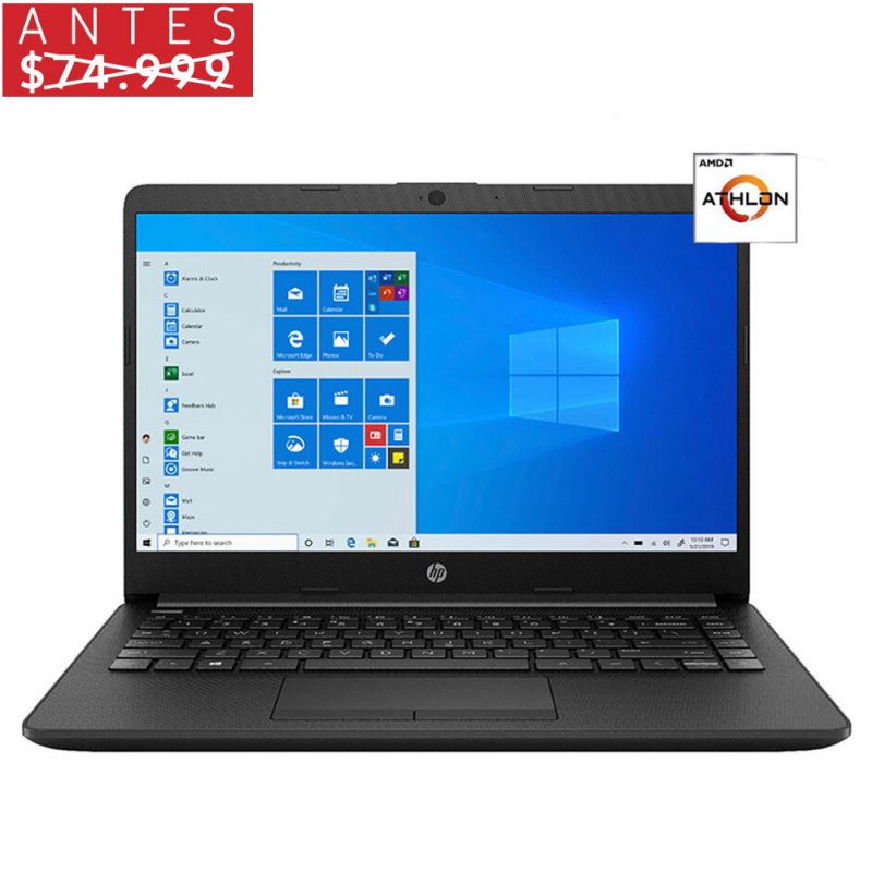 HP Notebook 14" 14-dk1003 Athlon 3050u 4GB/128GB Negra