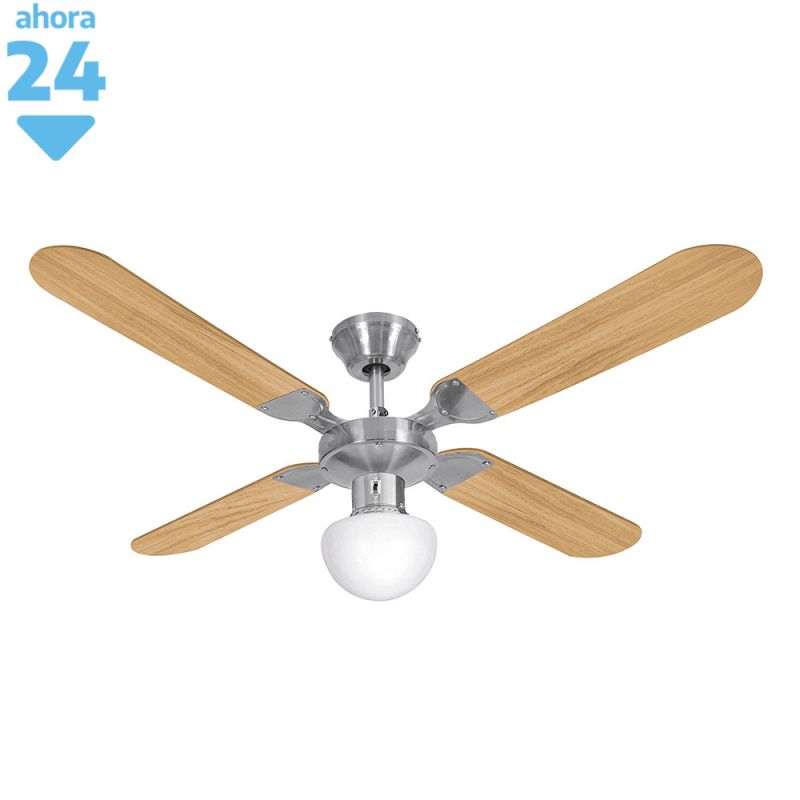 Ventilador de Techo Liliana VTHM214 C/Luz paletas reversibles