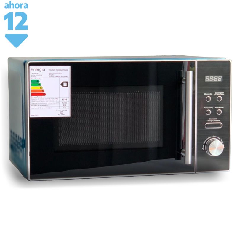 Microondas 20Lts Zenith 20DSAM20C3D Digital Silver