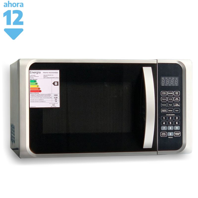 Microondas 23Lts Zenith 23DSEG823ARR Digital Silver