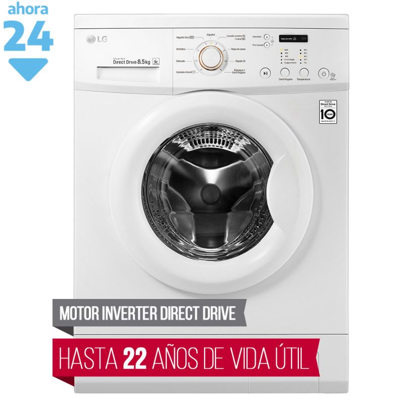 Lavarropas Automático LG WM85WE6 8.5kg 1200RPM Blue White