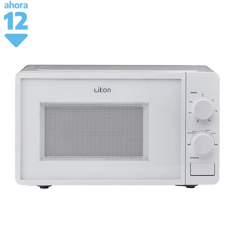 Microondas 20Lts Likon LI20M-S20 Mecánico Blanco