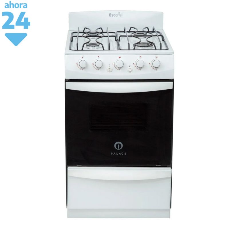 Cocina a Gas Natural 51CM 4H Escorial Palace Blanca