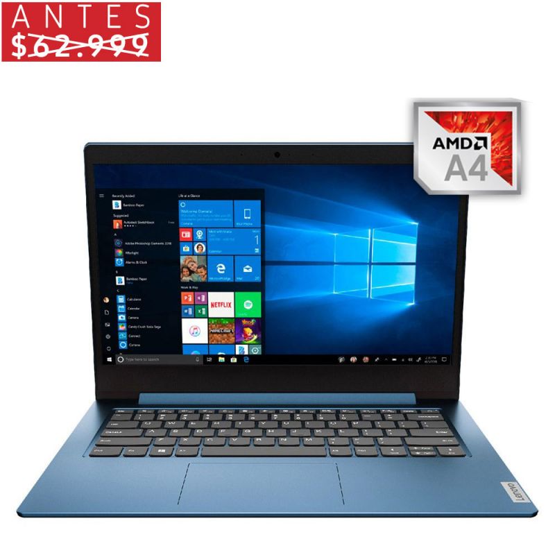 Lenovo Notebook 14” 81VS000GAR 4/64GB W10 Azul