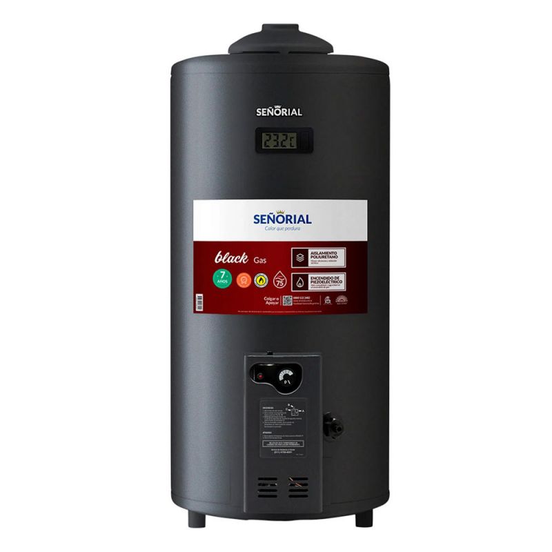 Termotanque Gas 75Lts Señorial Family TSBG-75 Pie-Colgar C/Superior-Inferior