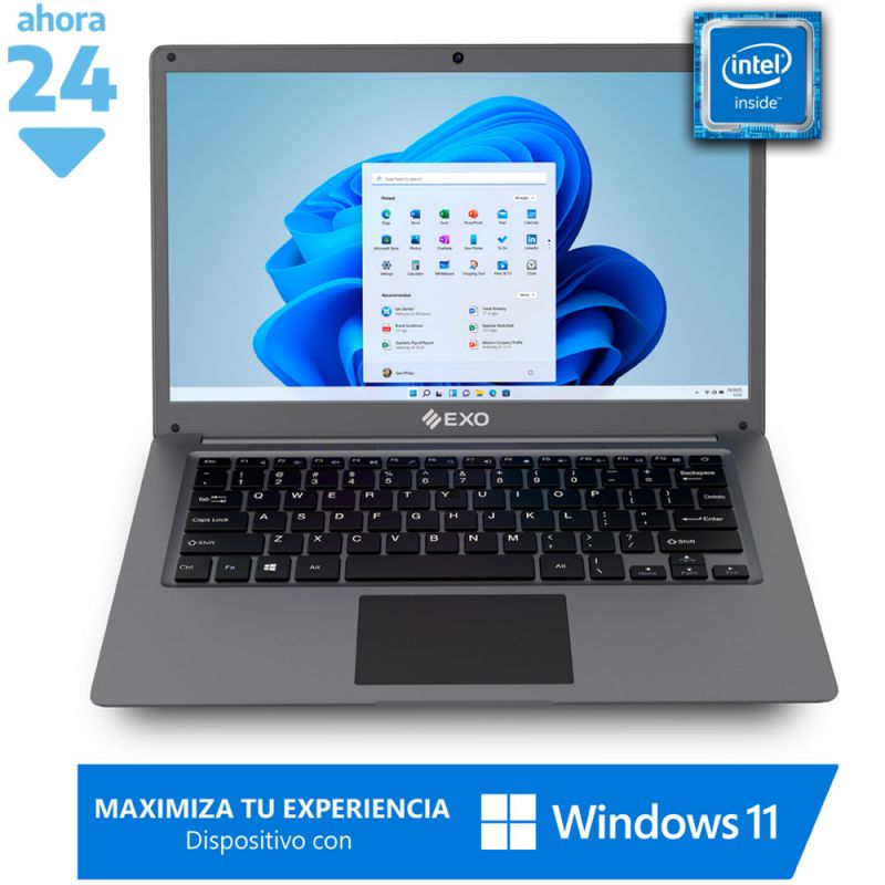 Notebook 14.1" EXO Smart L65 Intel 4/64GB Gris