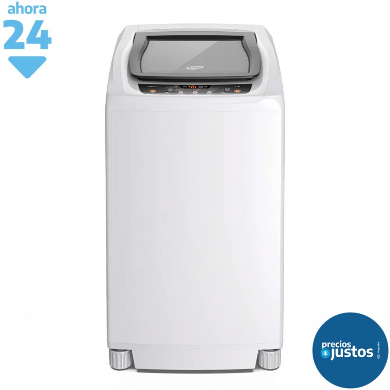Lavarropas Automático C/Superior Gafa Fuzzy Fit 7KG 760RPM Blanco