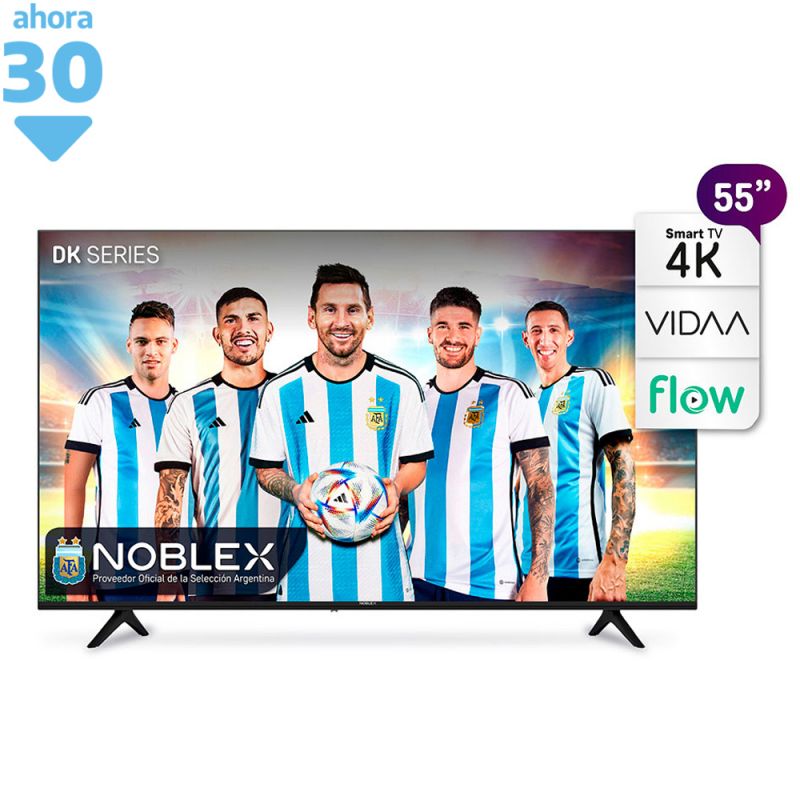 Smart TV 55" Noblex UHD 4K DK55X6550 Negro