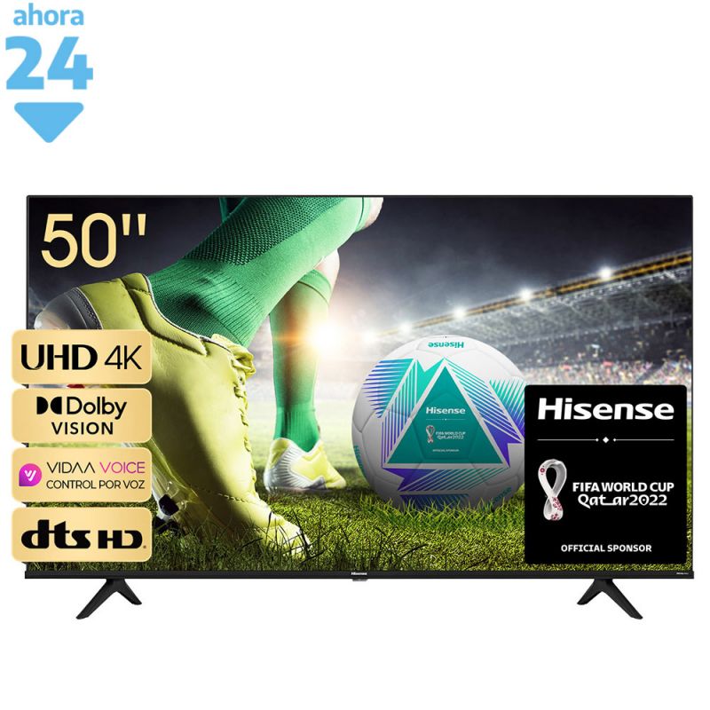 Smart TV 50" Hisense LED 4K-UHD 50A641GSV Negro