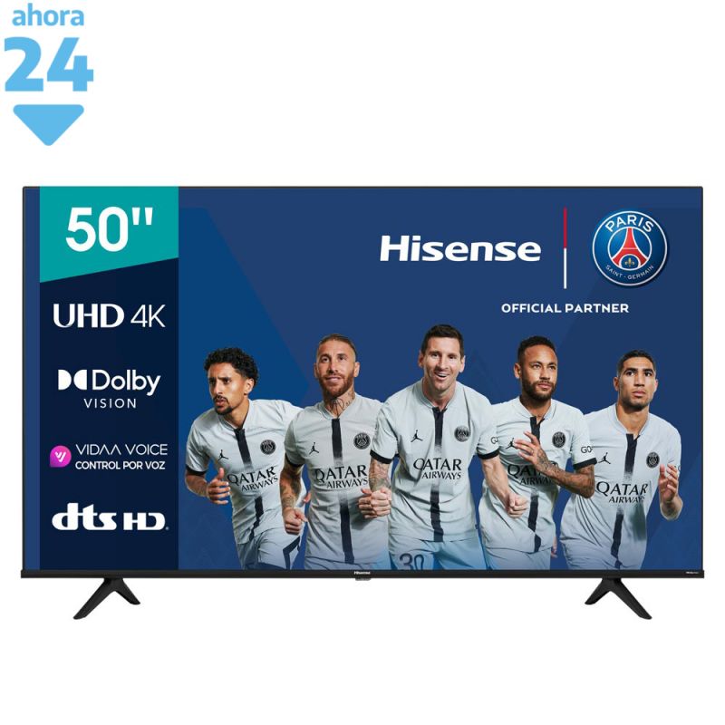 Smart TV 50" Hisense LED 4K-UHD 50A641GSV Negro