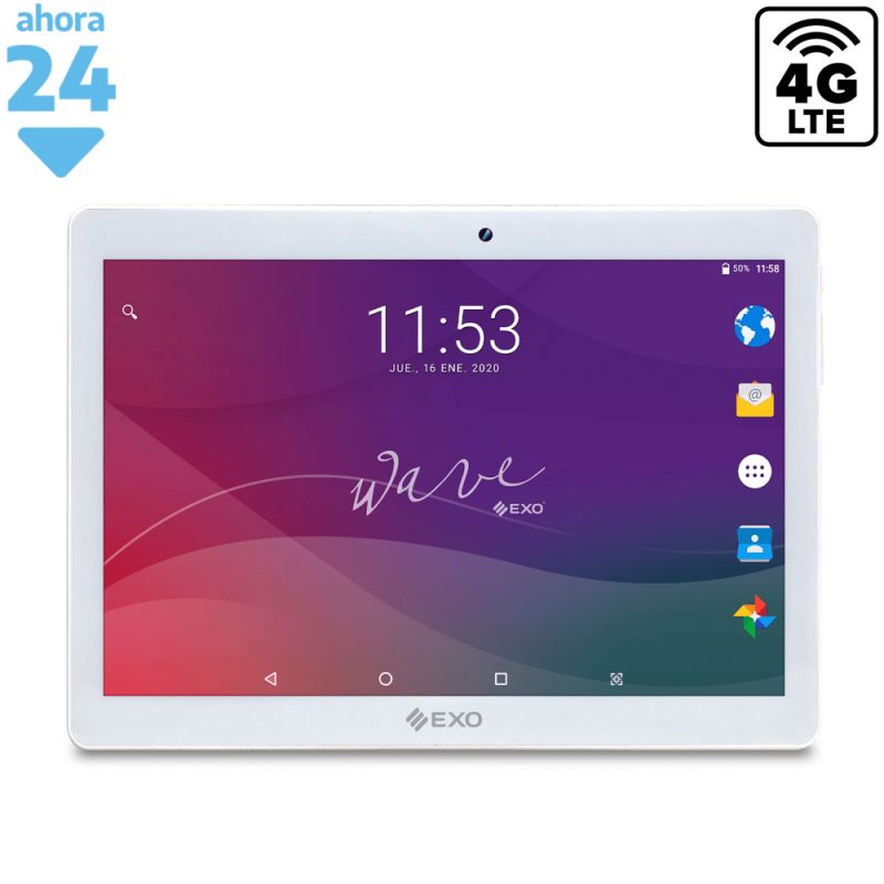 Tablet 10.1" EXO WAVE I101S 4G LTE 2/32GB Android Blanco con Dorado