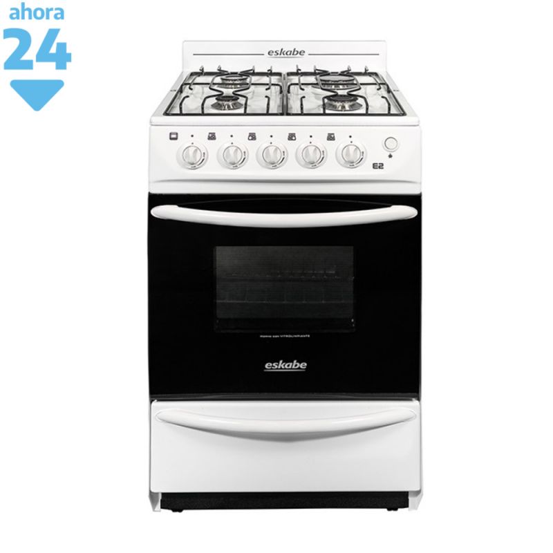 Cocina a Gas 52CM 4H Eskabe E2BC Blanco