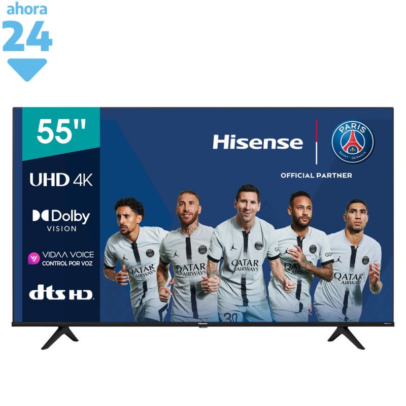 Smart TV 55" Hisense UHD 4K 55A64H Negro