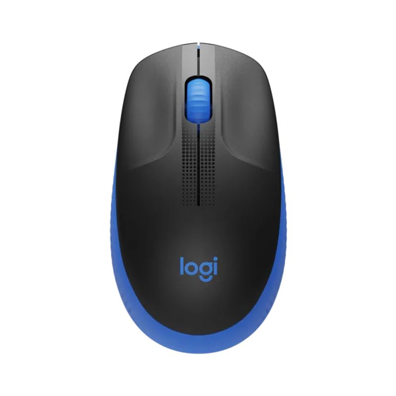 Mouse Óptico Grande Logitech M190/5903 Inalámbrico Azul-Negro