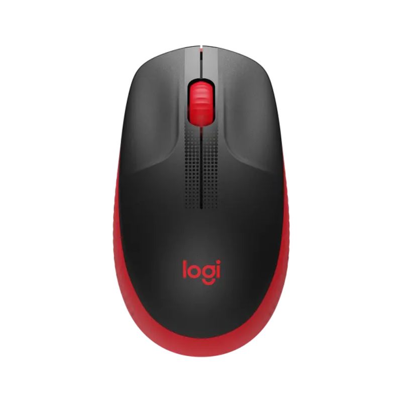 Mouse Inalámbrico Grande Logitech M190/5904 Negro con Rojo