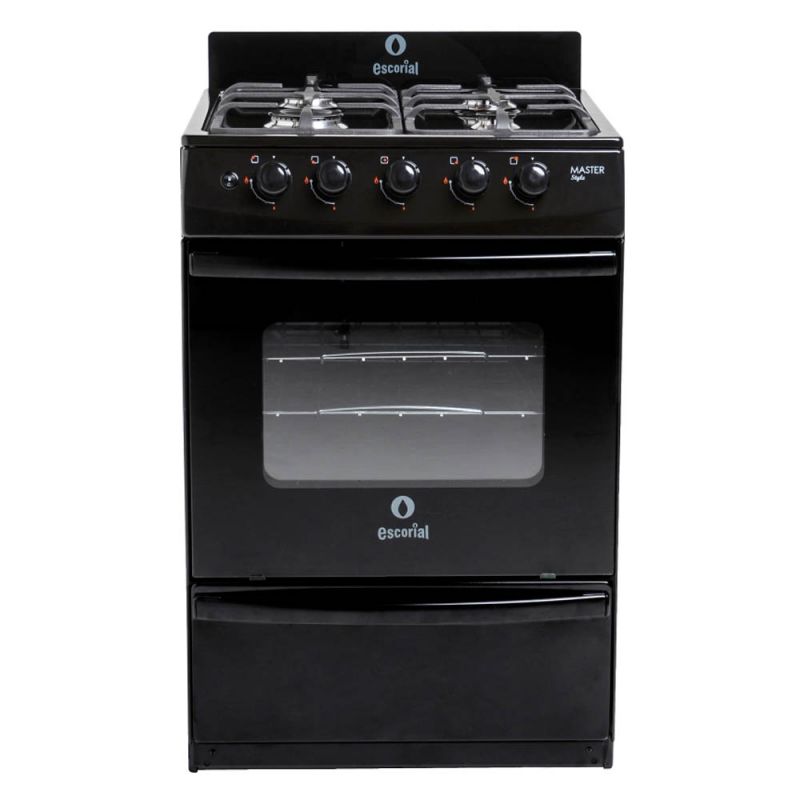 Cocina a Gas 56CM 4H Escorial Master Style Negro