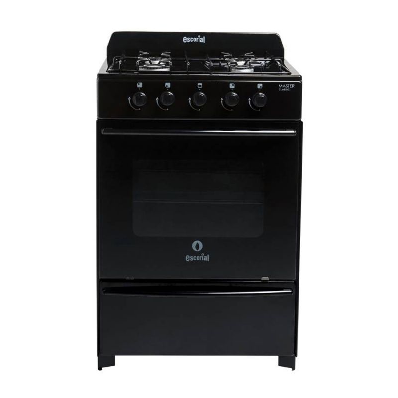 Cocina a Gas 56cm 4H Escorial Master Clasic Negro