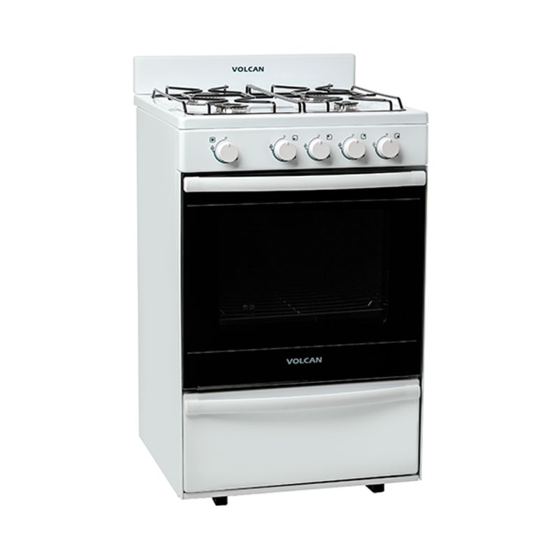 Cocina a Gas 55CM 4H Volcan 87644VM Blanca