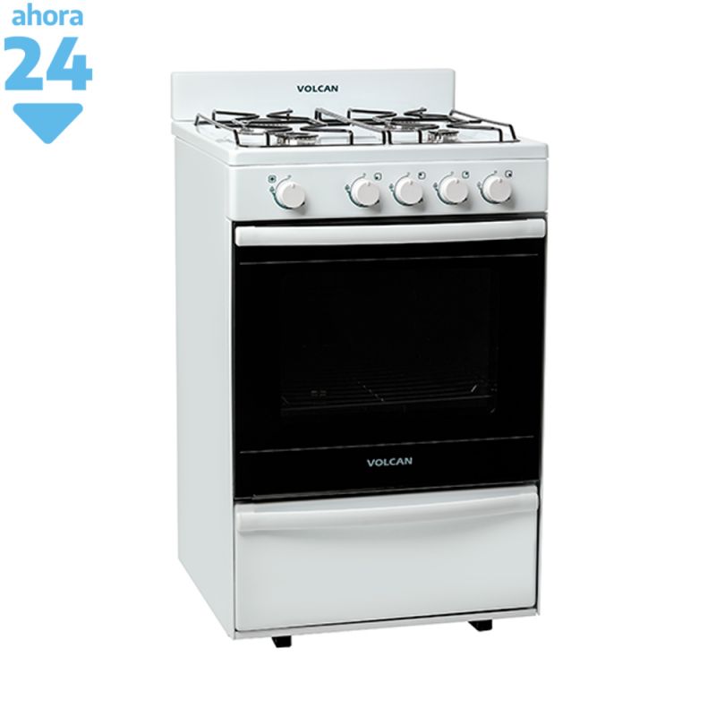 Cocina a Gas 55CM 4H Volcan 87644VM Blanca